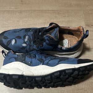 Flower Mountain Sneakers with a Rooster